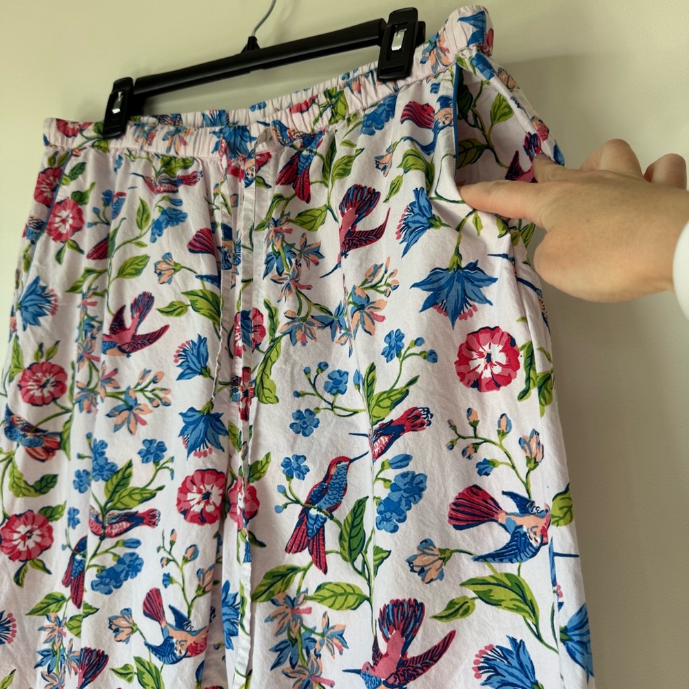 Anthropologie | Printfresh Size Large Hummingbird Haven Pajama Pants w/ Pockets - Picture 5 of 12